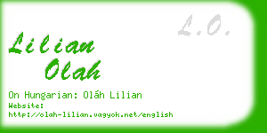 lilian olah business card
